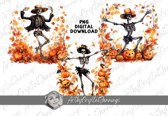 Download Autumn Dancing Skeleton Fall Leaves PNG - Fall leaves png Collection