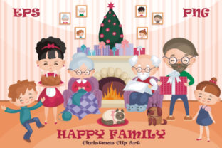 Download Happy Family Christmas Clip Art - Premium Resources