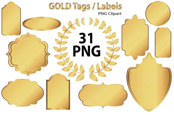 Download Gold Clipart - Tags - Labels - Gold clipart Collection