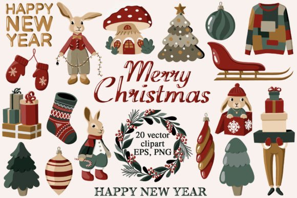 Download New Year &amp; Christmas Clipart - Premium Resources