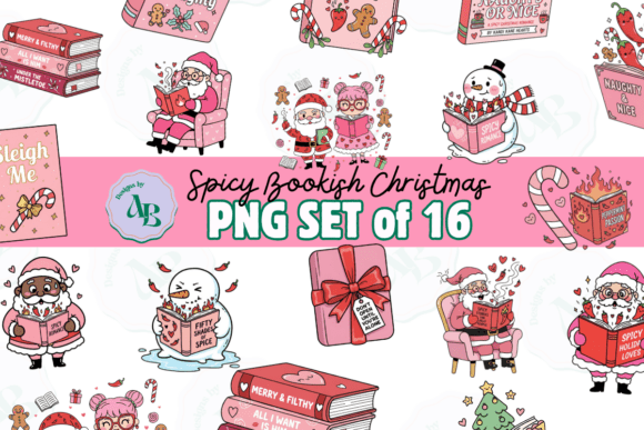 Download Spicy Bookish Christmas Clip Art Set - Premium Bundle