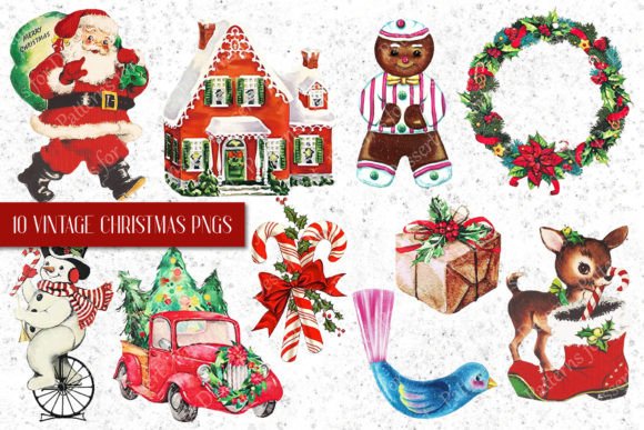 Download Vintage Christmas Clip Art I - Christmas clip art Collection