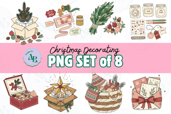 Download Decorating for Christmas Clip Art Set - Premium Resources