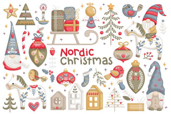Download Cute Nordic Christmas Clipart - Premium Resources